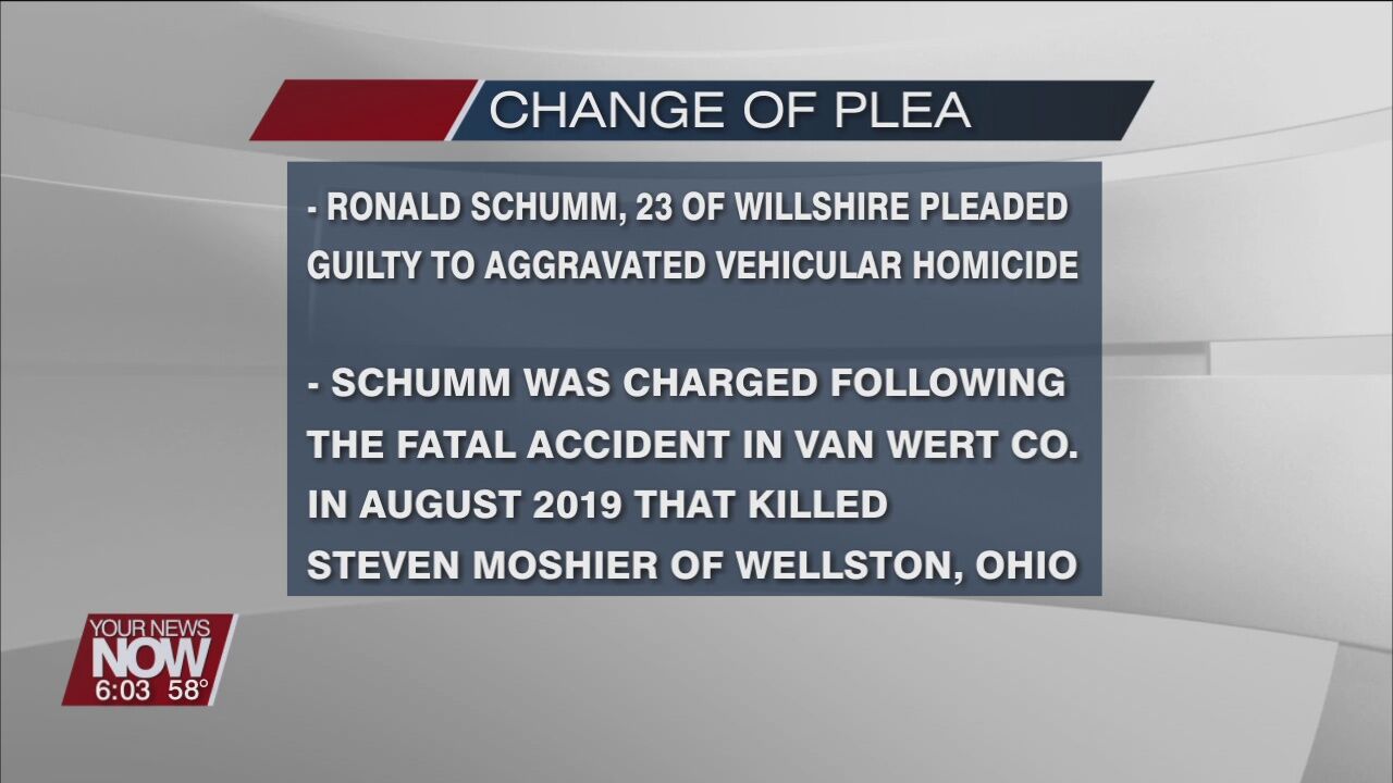 Willshire man pleaded guilty to Aggravated Vehicular Homicide